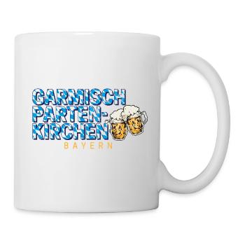 Garmisch Partenkirchen in Bayern Bier Design - Tasse - Weiß - Rechts