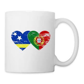 Curaçao_Portugal_Flagge_Herz_used - Mug - white - Right