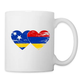 Curacao Armenien Flagge Herz used - Tasse - Weiß - Rechts
