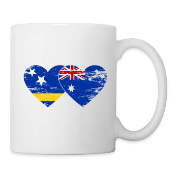 Curacao_Australien_Flagge_Herz_used - Mug - white - Right