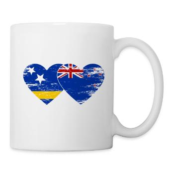 Curacao_Neuseeland_Flagge_Herz_used - Mug - white - Right