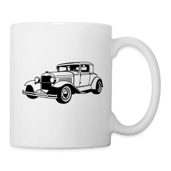 Klassischer Wagen - Tasse - Weiß - Rechts