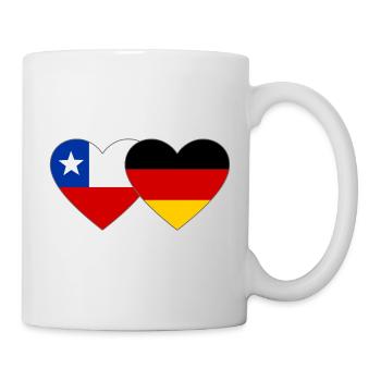 Chile Germany Flag Heart - Mug - white - Right