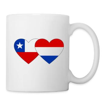 Chile_Holland_Flagge_Herz - Tasse - Weiß - Rechts