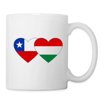 Bolivien_Ungarn_Flagge_Herz - Tasse - Weiß - Rechts