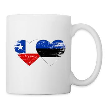 Chile_Litauen_Flagge_Herz_used - Mug blanc - blanc - Droite