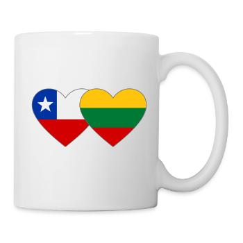 Chile_Estland_Flagge_Herz - Mug blanc - blanc - Droite