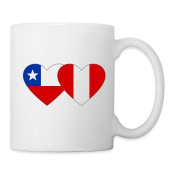 Chile_Peru_Flagge_Herz - Tasse - Weiß - Rechts