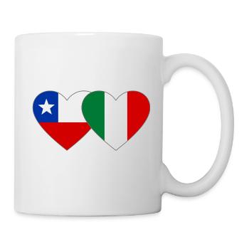 Chile Italien Flagge Herz - Tasse - Weiß - Rechts