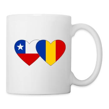 Chile_Rumänien_Flagge_Herz - Mug - white - Right