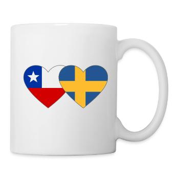 Chile Sweden Flag Heart - Mug - white - Right