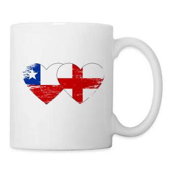 Chile England flagge Herz - Tasse - Weiß - Rechts