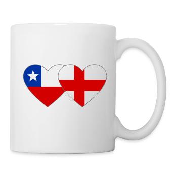 Chile England Flag Heart - Mug - white - Right