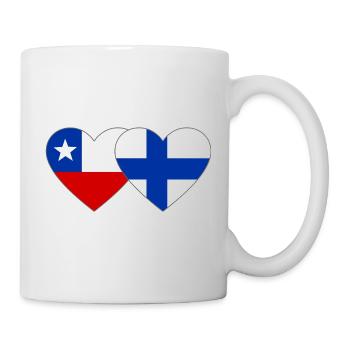 Chile Finnland Flagge Herz - Tasse - Weiß - Rechts