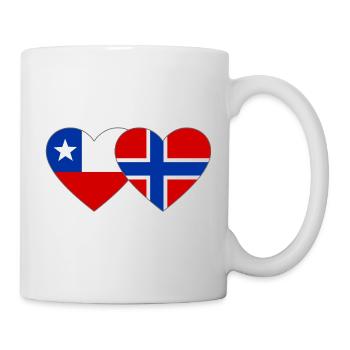 Cœur du drapeau du Chili Norvégien - Mug blanc - blanc - Droite