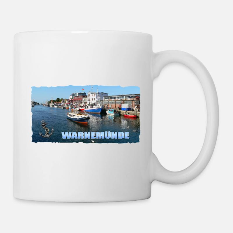 Warnemünde - Tasse - Weiß