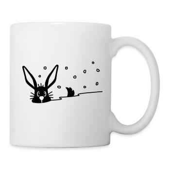 Cute bunny in the snow - Mug - white - Right