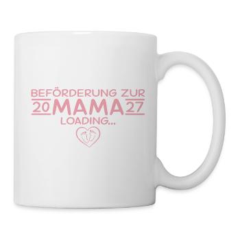 Beförderung zur Mama 2027 – Loading - Tasse - Weiß - Rechts
