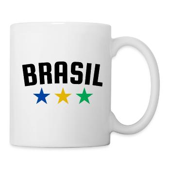 Brasilien 3 Sterne Design - Tasse - Weiß - Rechts