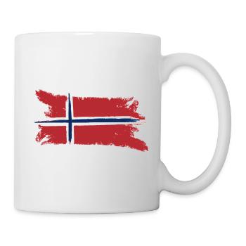 Norwegen Fahne Skandinavien - Tasse - Weiß - Rechts