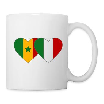 Senegal_Italien_Flagge_Herz - Mug - white - Right