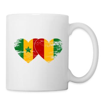Senegal_Guinea_Flagge_Herz_used - Mug blanc - blanc - Droite