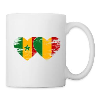 Senegal_Mali_Flagge_Herz_used - Tasse - Weiß - Rechts