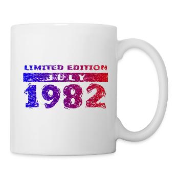 44. Geburtstag Limited Edition 07/1982 - Tasse - Weiß - Rechts