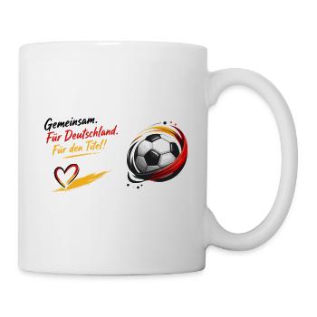 Gemeinsam Fußball Herzdesign - Tasse - Weiß - Rechts