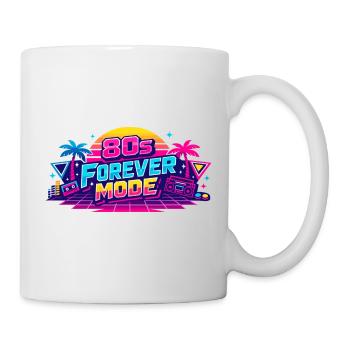 80er Forever Neon Retro - Tasse - Weiß - Rechts