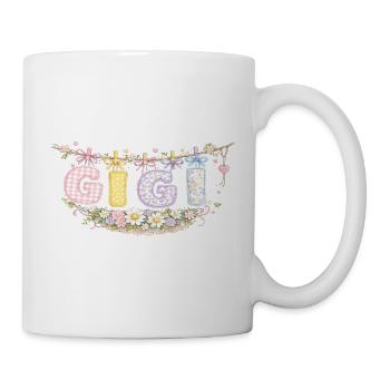 Gigi Fleurs et Pastel | Cadeau Mamie Adorée - Mug blanc - blanc - Droite
