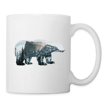 Bear Nature Conservation Mountains Forest Landscape - Mug - white - Right