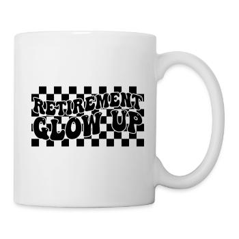 Ruhestand Glow Up Retro Checkerboard Ruhestand - Tasse - Weiß - Rechts