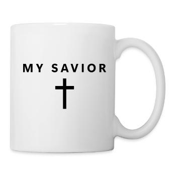 My Savior Minimalist Faith Jesus Cooler - Mug - white - Right