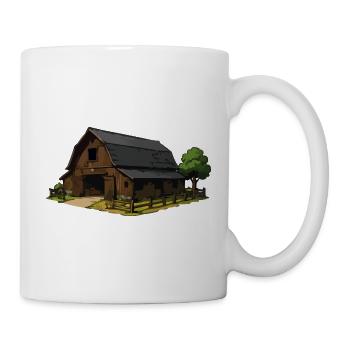 Illustration de grange rustique - Mug blanc - blanc - Droite