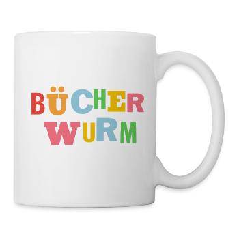 Bücherwurm - Tasse - Weiß - Rechts