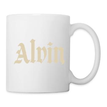 Alvin Gothic Name Art - Tasse - Weiß - Rechts