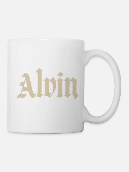Alvin Gothic Name Art - Tasse - Weiß
