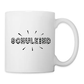 Schulkind Fußball Fußballschrift Einschulung - Tasse - Weiß - Rechts
