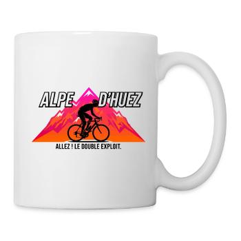 Alpe d'Huez Allez Le Double Exploit - Mug blanc - blanc - Droite