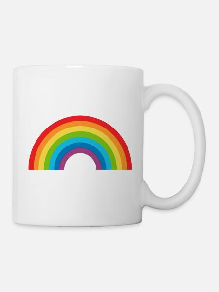 Regenbogen - Tasse - Weiß