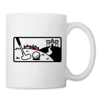 Minigolf Retro Cartoon Golfball JGA Team - Tasse - Weiß - Rechts