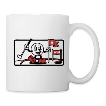 Minigolf Retro Cartoon Golfball JGA Team - Tasse - Weiß - Rechts