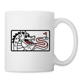 Minigolf Retro Cartoon Golfball JGA Team - Tasse - Weiß - Rechts