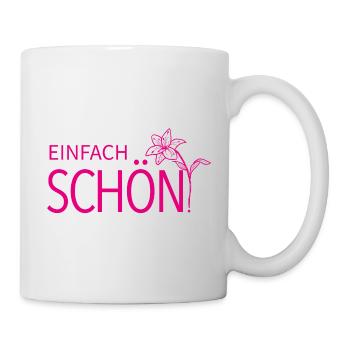 Einfach Schön, mit Lilie - Tasse - Weiß - Rechts