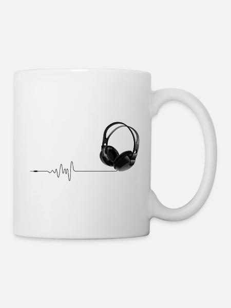 Lifeline Music Kopfhörer-EKG DJ - Tasse - Weiß