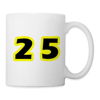 25 Symbole numérique - Mug blanc - blanc - Droite