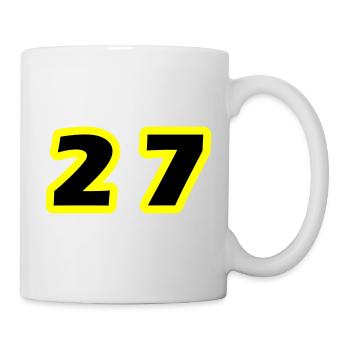27 Zahl symbol - Tasse - Weiß - Rechts