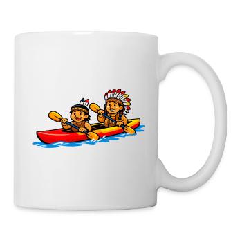 Indiens pagayant - Mug blanc - blanc - Droite