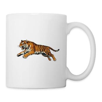 Style artistique rétro de Tiger - Mug blanc - blanc - Droite
